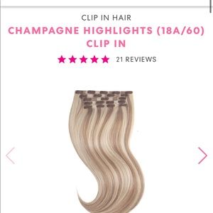 NWT Glam Seamless champagne highlight extensions